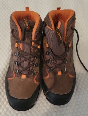 Hi-Tec Brown and Orange Boy's Hiking Boots